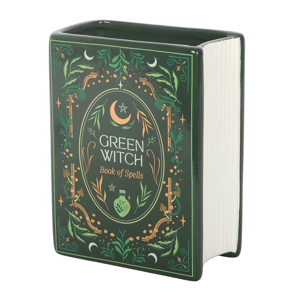 Something Different - Green Witch Book Shaped Vaas - Groen